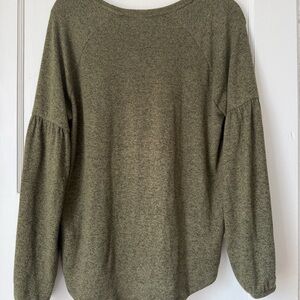 Old Navy Luxe Soft Olive Green Long Sleeve Top